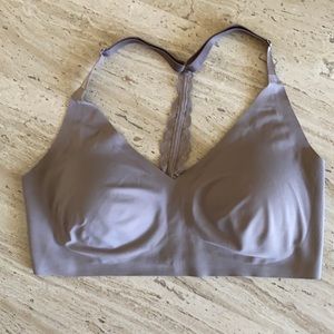 True & Co Mink lace racer back bra M